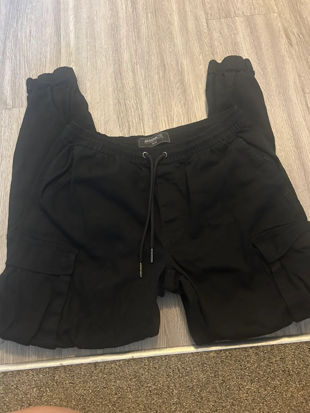 Mens Arsenic Black Cargo Joggers thumbnail