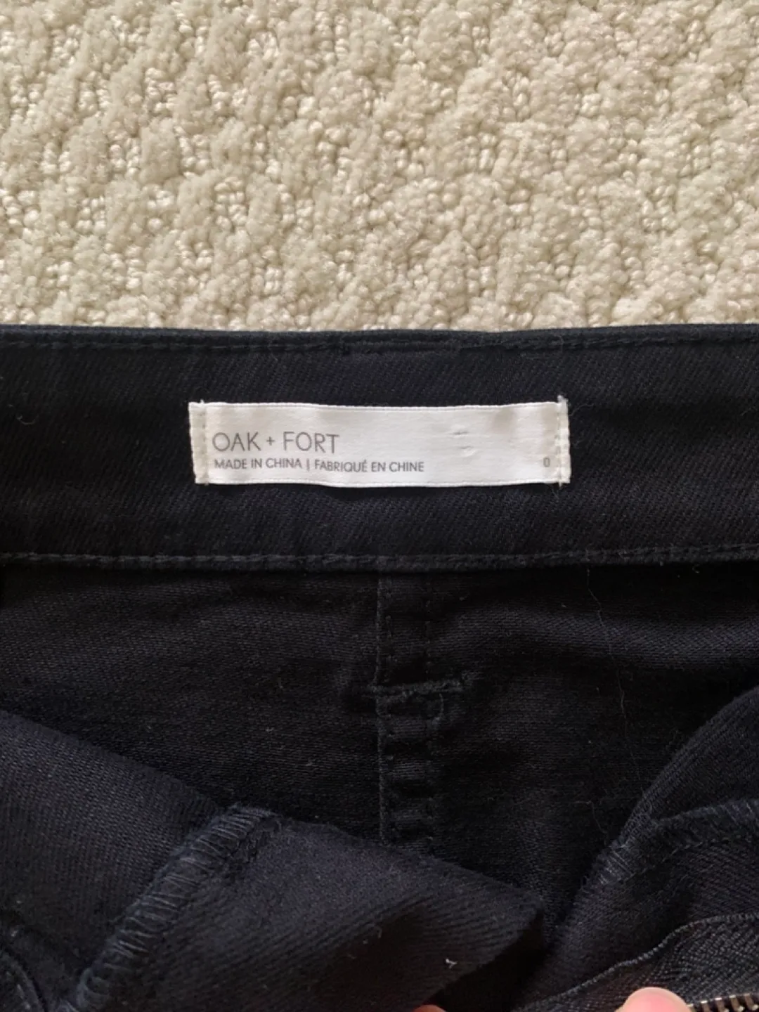 Oak + Fort Black Mini Skirt - Size 0 image indicator(4)