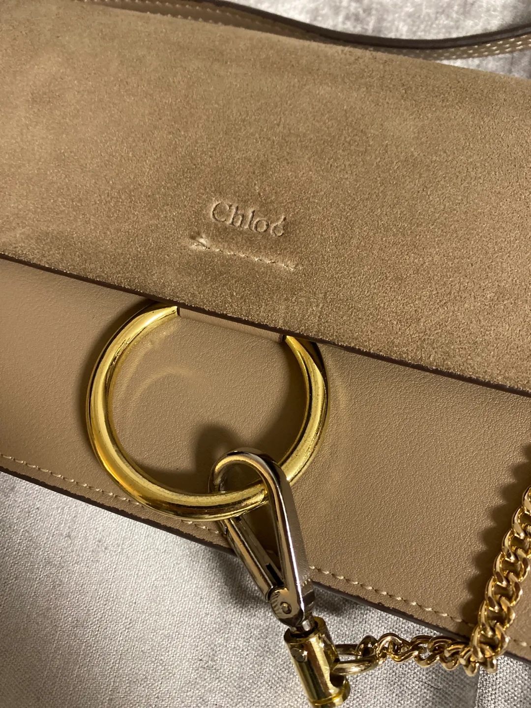 Chloé Faye medium size Shoulder Bag - Taupe image indicator(2)