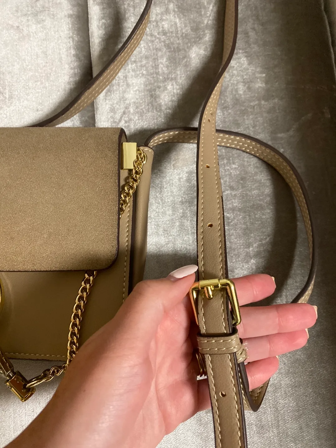 Chloé Faye medium size Shoulder Bag - Taupe image indicator(3)