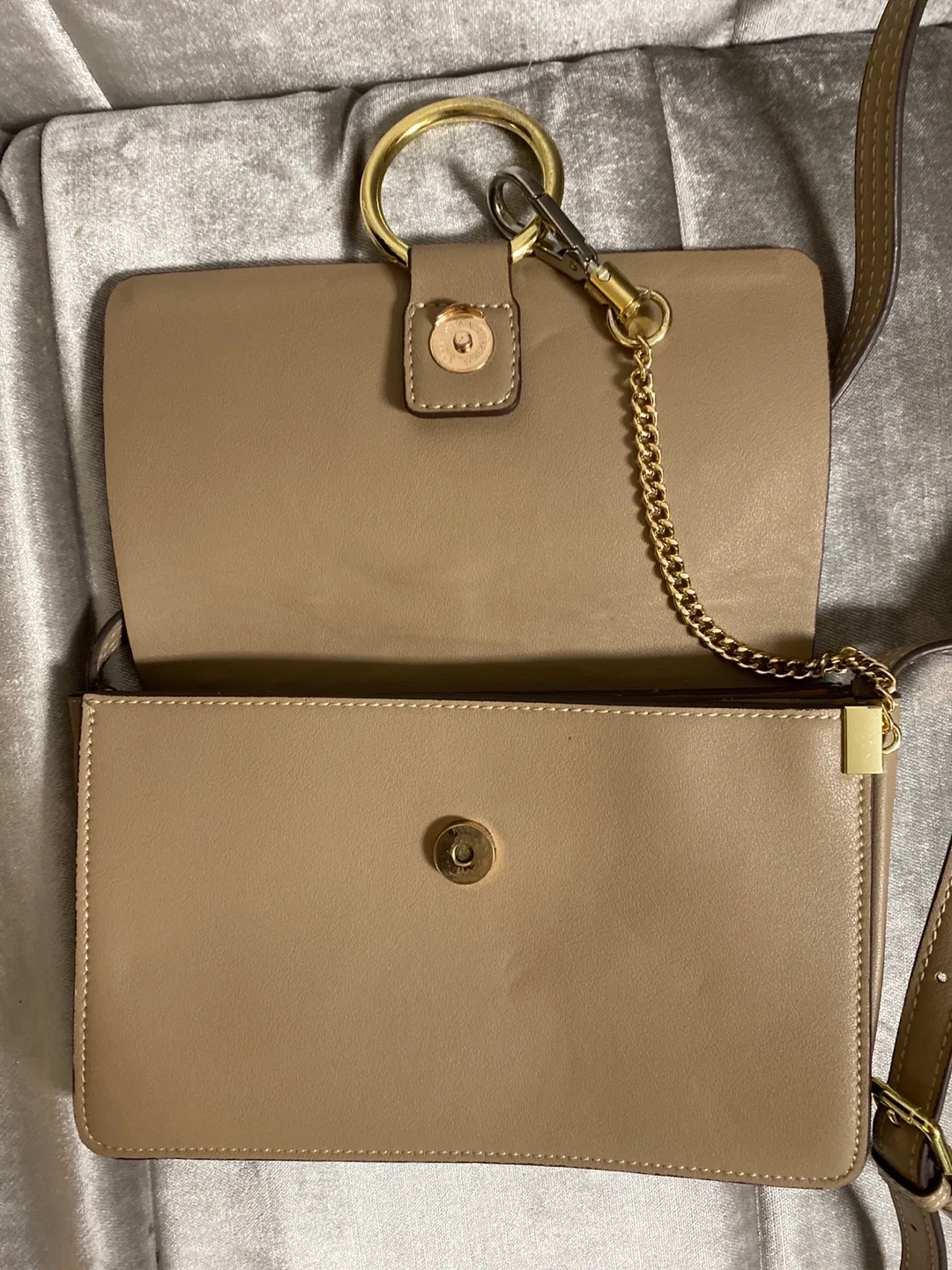 Chloé Faye medium size Shoulder Bag - Taupe image indicator(4)