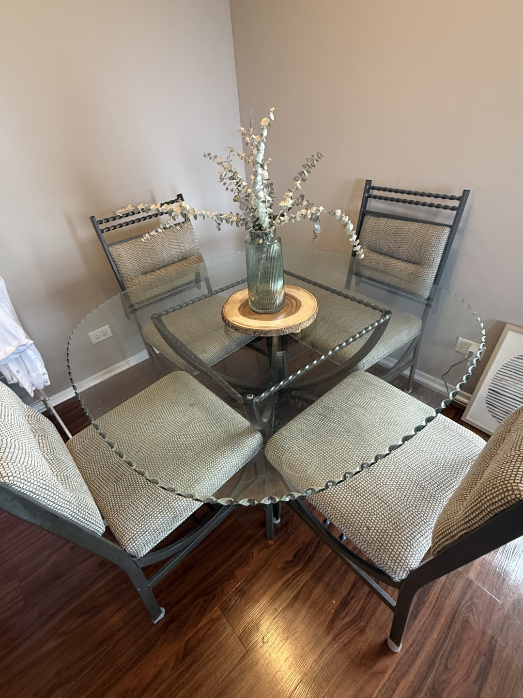 glass dining room table - photo 3