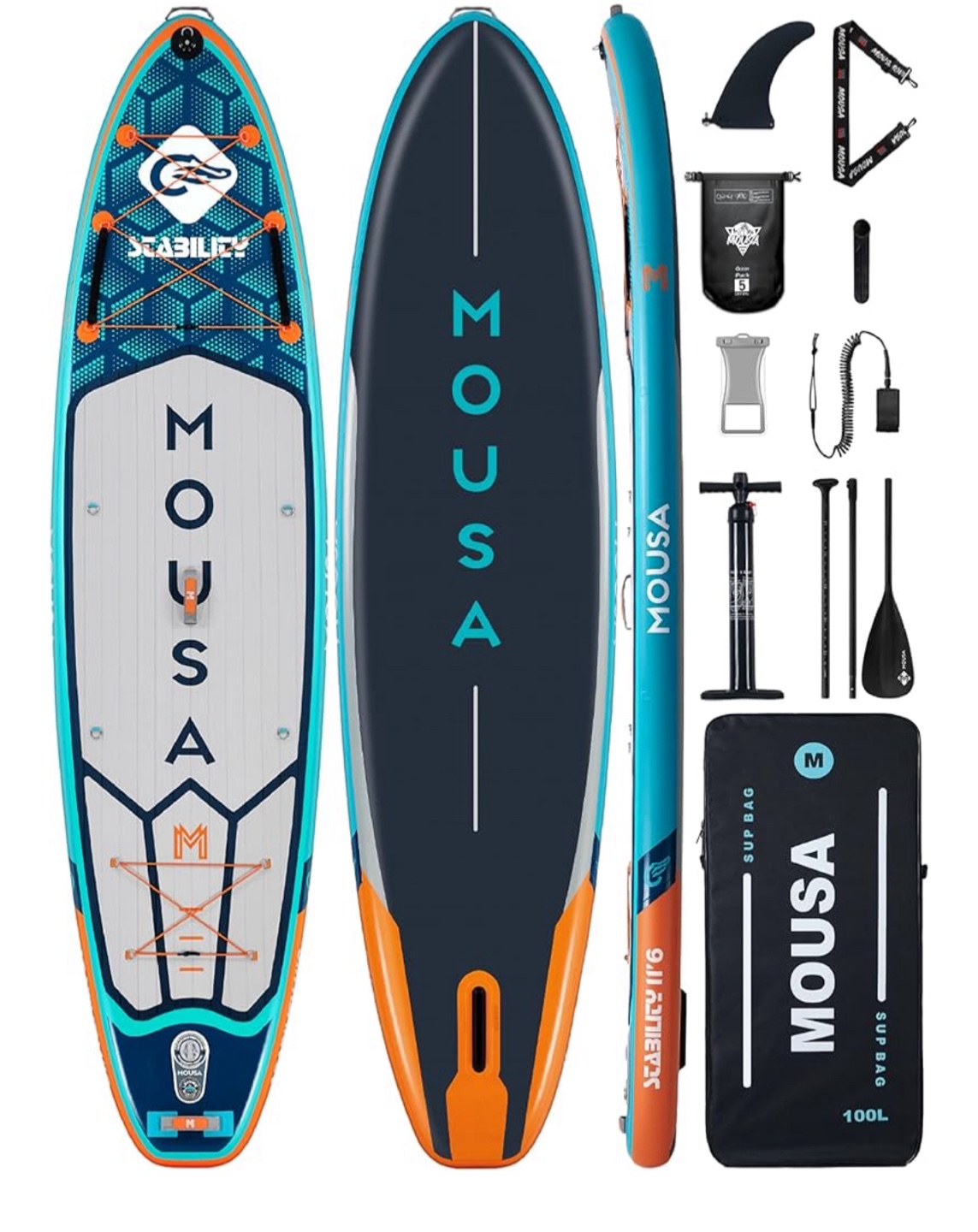 MOUSA 11’ 6 x 35" Inflatable Stand Up Paddle Board