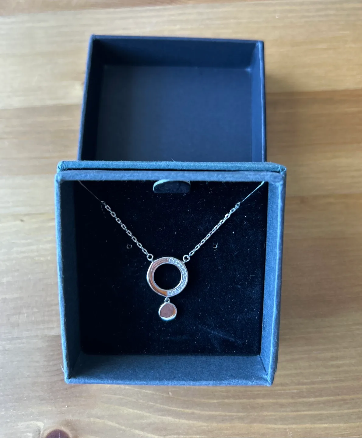 Sterling Silver Necklace with Cubic Zirconia thumbnail