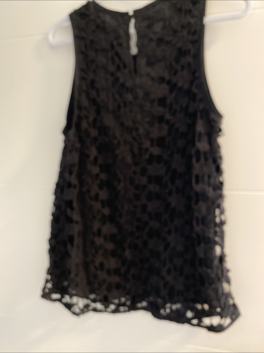Black Knit Lace Tank Top - Size M - photo 4