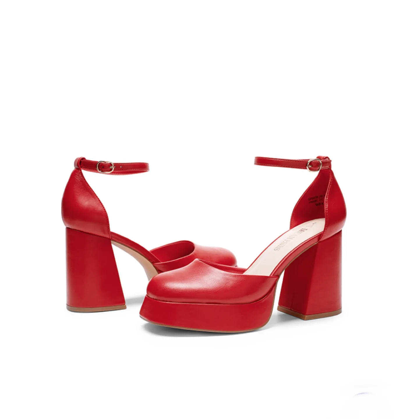 DREAM PAIRS Women's Platform Heel - Red, Size 7.5 image indicator(2)