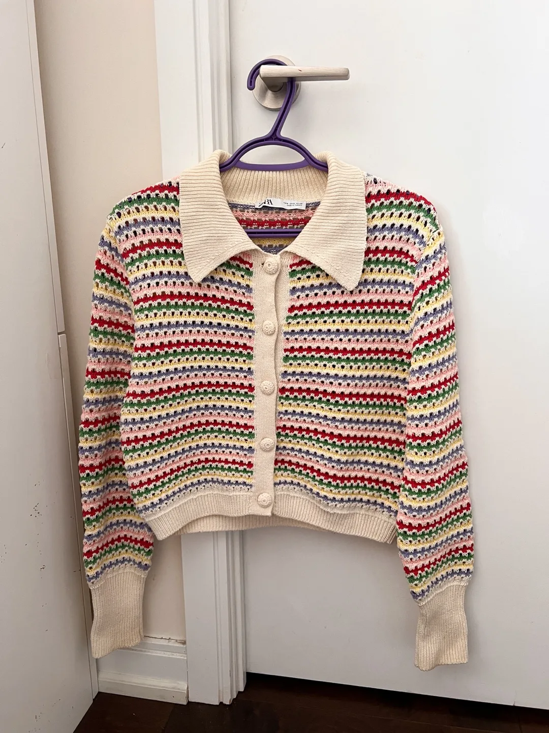 Zara Knit Button Up Cardigan - Size S thumbnail