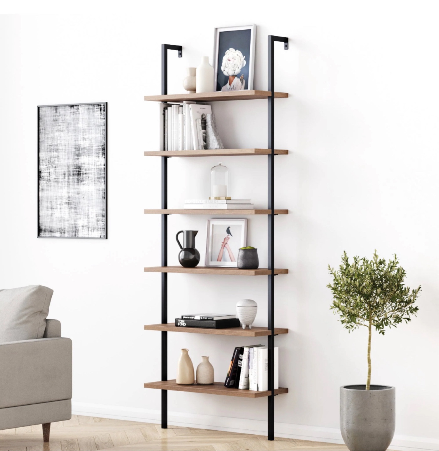 Nathan James Ladder Shelf - 85" x 30"