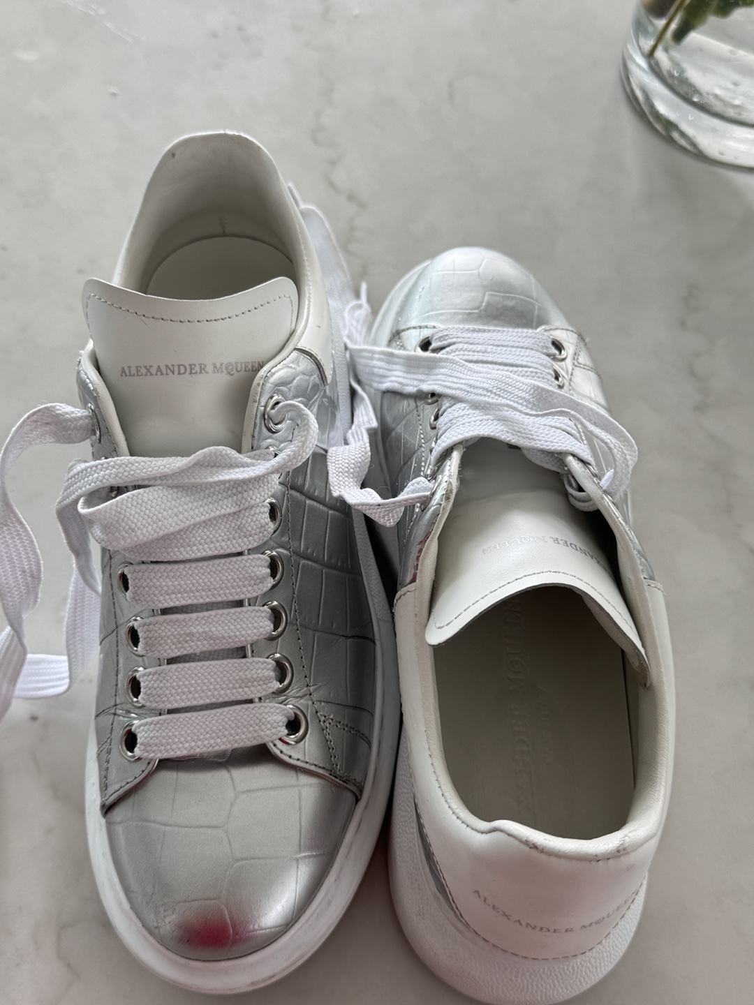 Alexander McQueen Silver Sneakers - Size 37