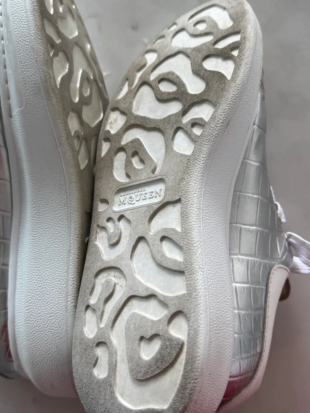 Alexander McQueen Silver Sneakers - Size 37 image indicator(5)