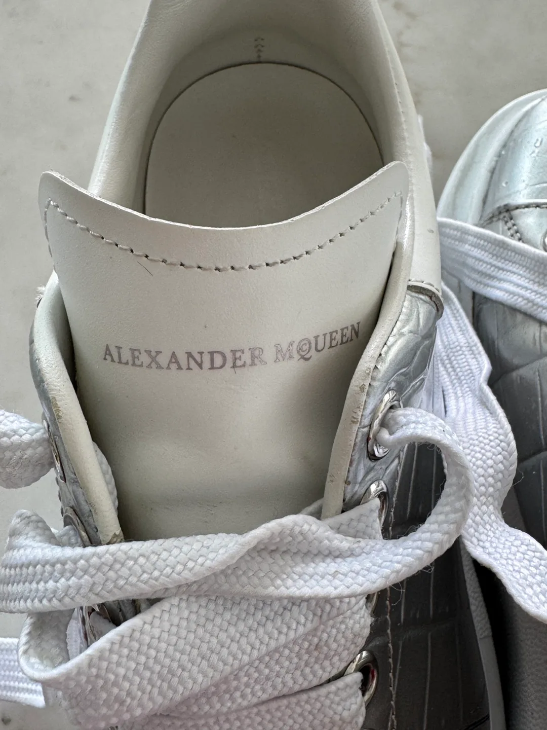 Alexander McQueen Silver Sneakers - Size 37 image indicator(2)