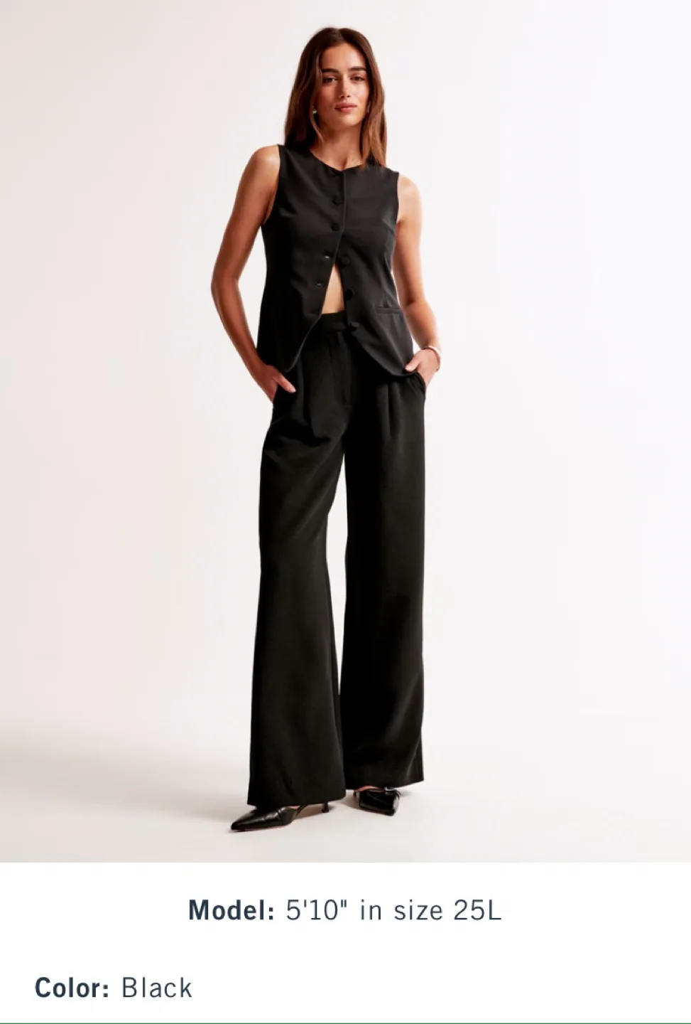 A&F Harper Tailored Premium Crepe Ultra-Wide Leg Pant thumbnail