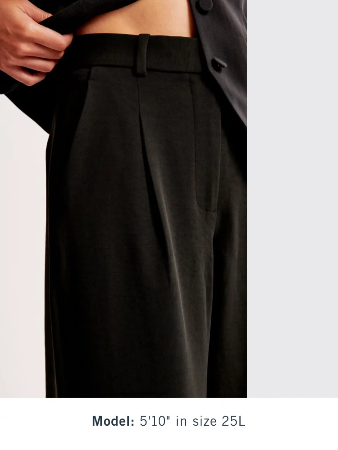 A&F Harper Tailored Premium Crepe Ultra-Wide Leg Pant image indicator(2)