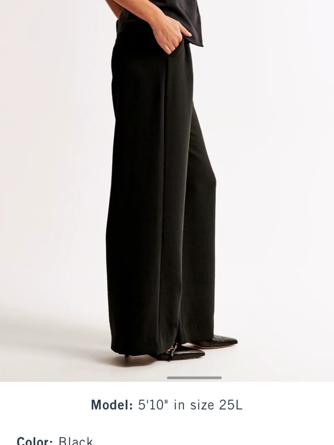 A&F Harper Tailored Premium Crepe Ultra-Wide Leg Pant image indicator(3)