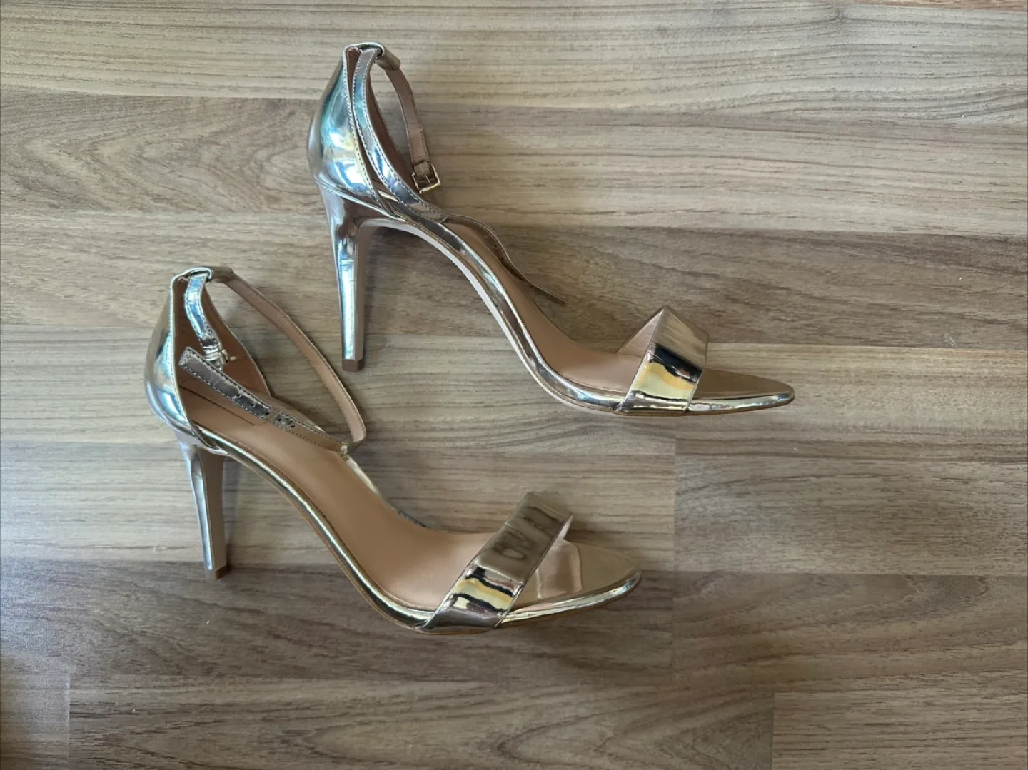 Aldo Gold Heels Sandals - Size 10 thumbnail