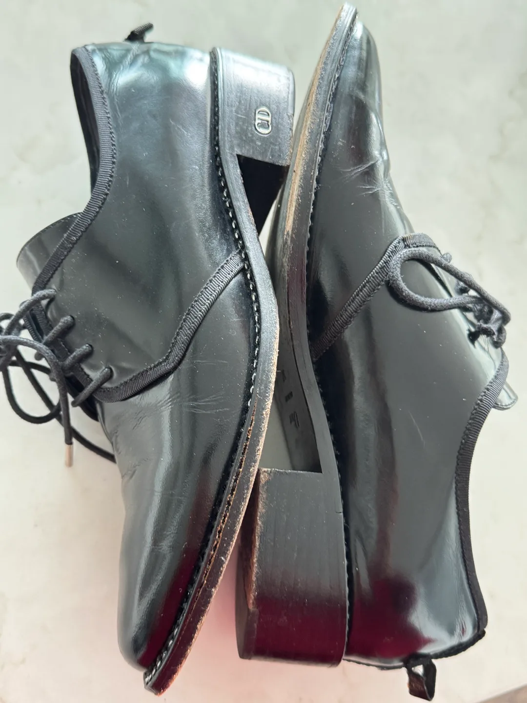Dior Black Leather Oxford Shoes - Size 37 image indicator(2)