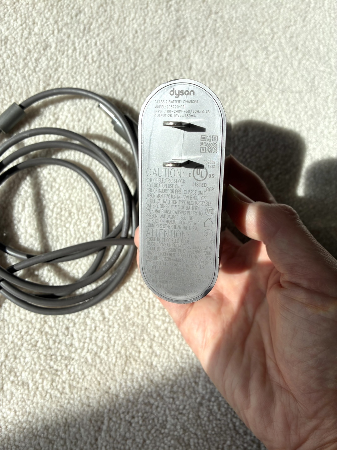 Dyson V7 Vacuum Original Power Cord Charger - photo 2