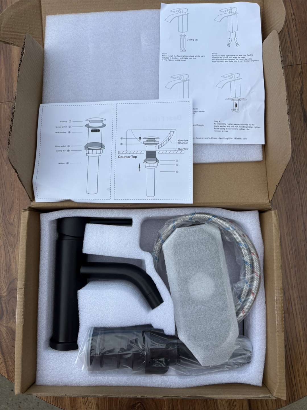 New Hononnice Matte Black Bathroom Faucet