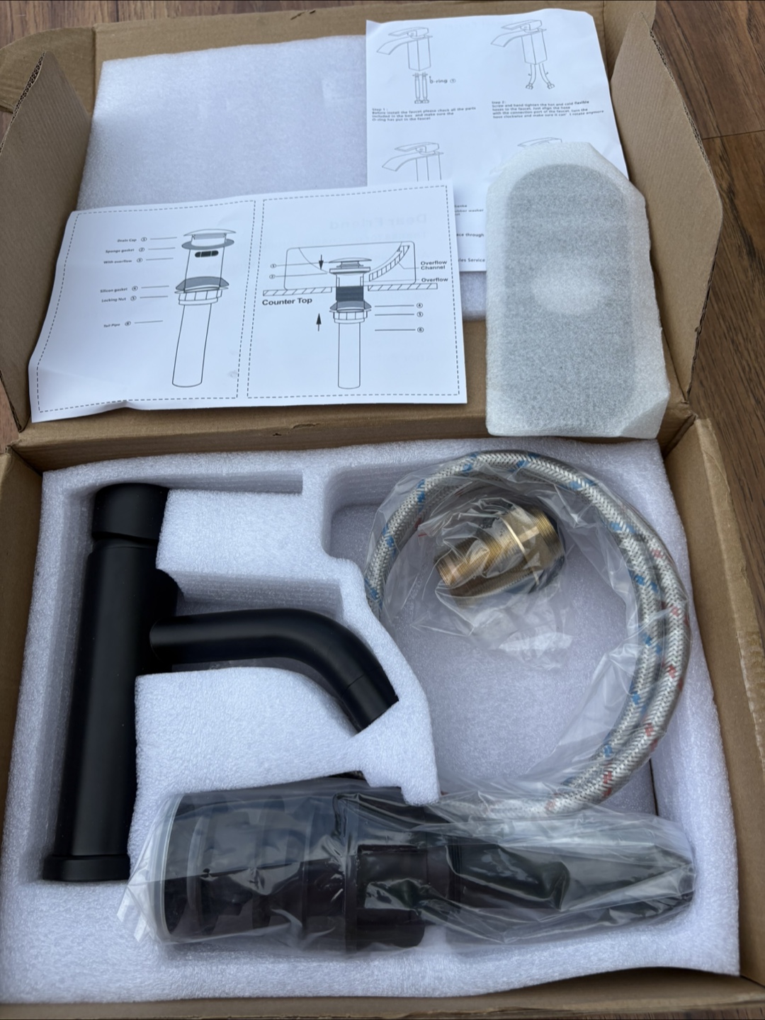 New Hononnice Matte Black Bathroom Faucet - photo 2