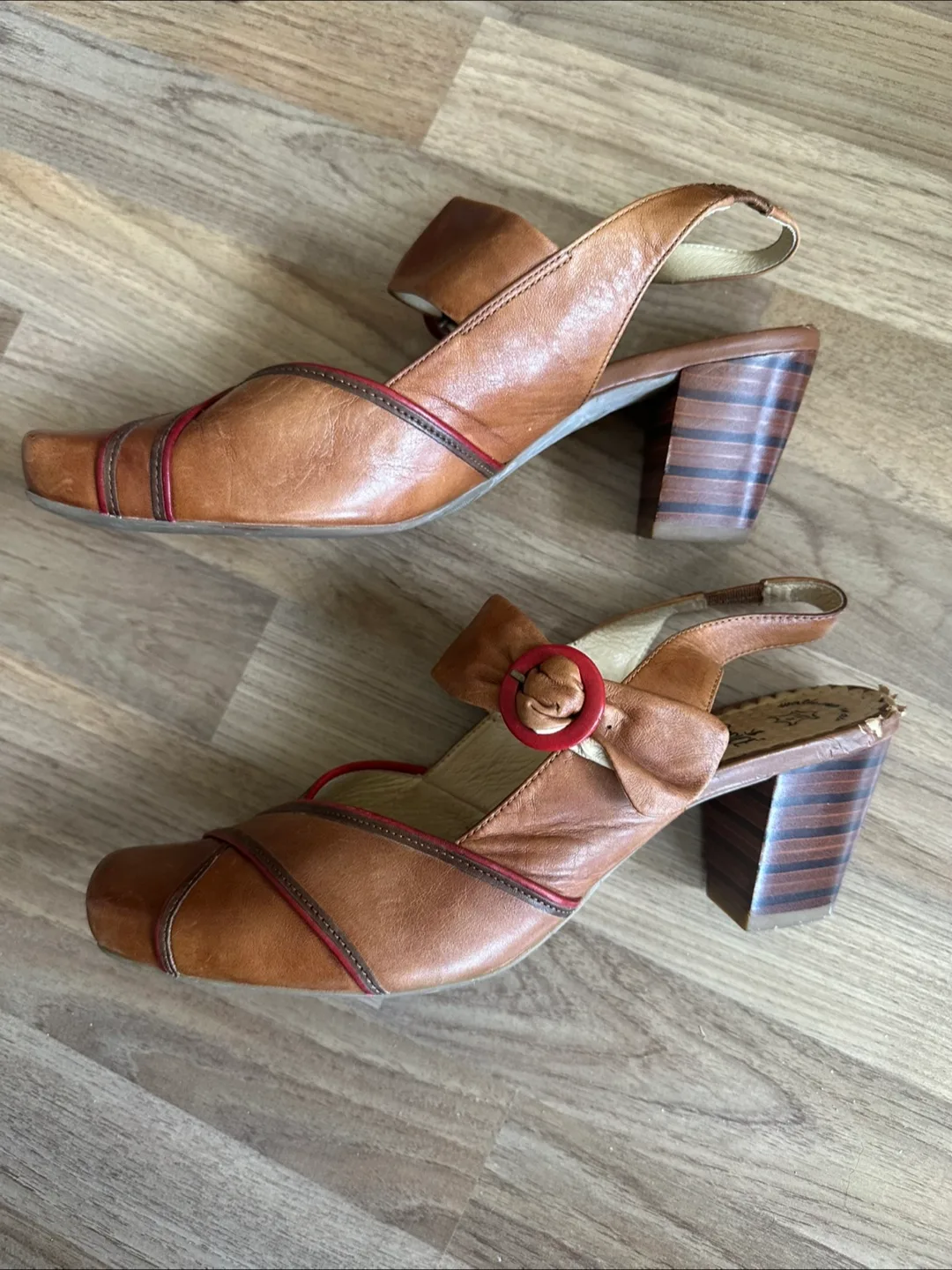 Vintage Caprice Leather Heels - Size 10 thumbnail