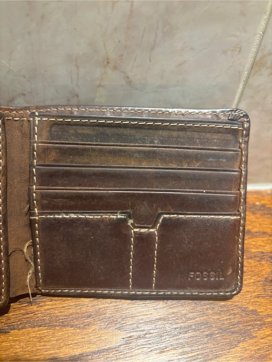 Fossil Brown Leather Wallet - photo 3