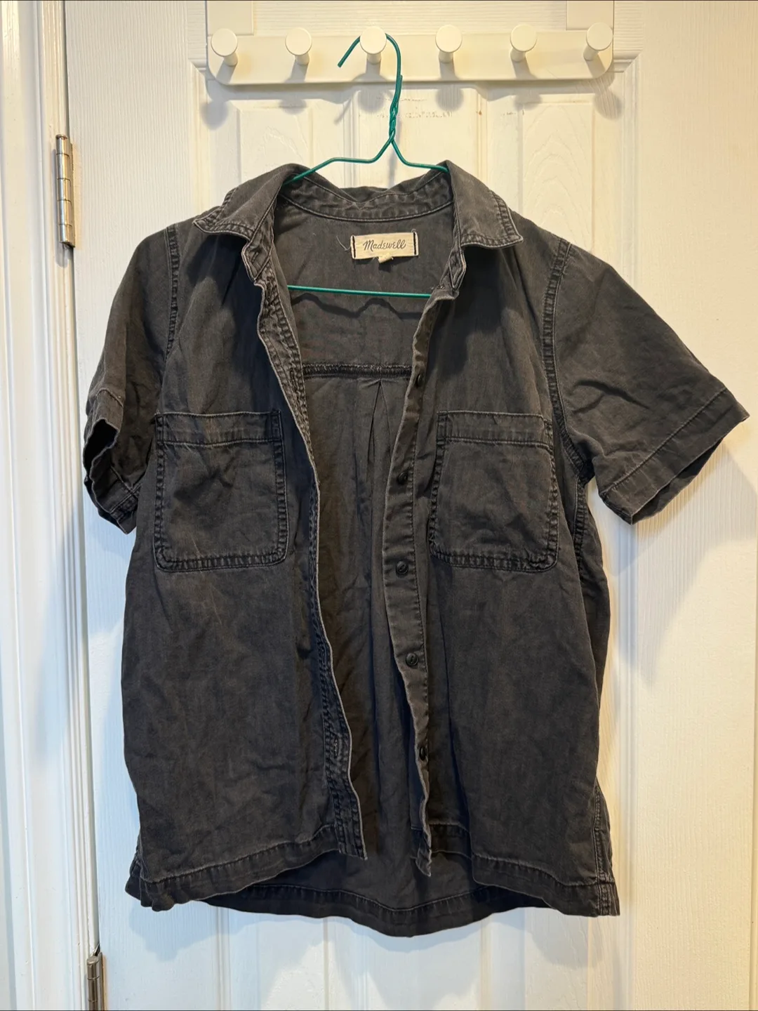 Madewell XS Black Denim Button-Up Shirt thumbnail