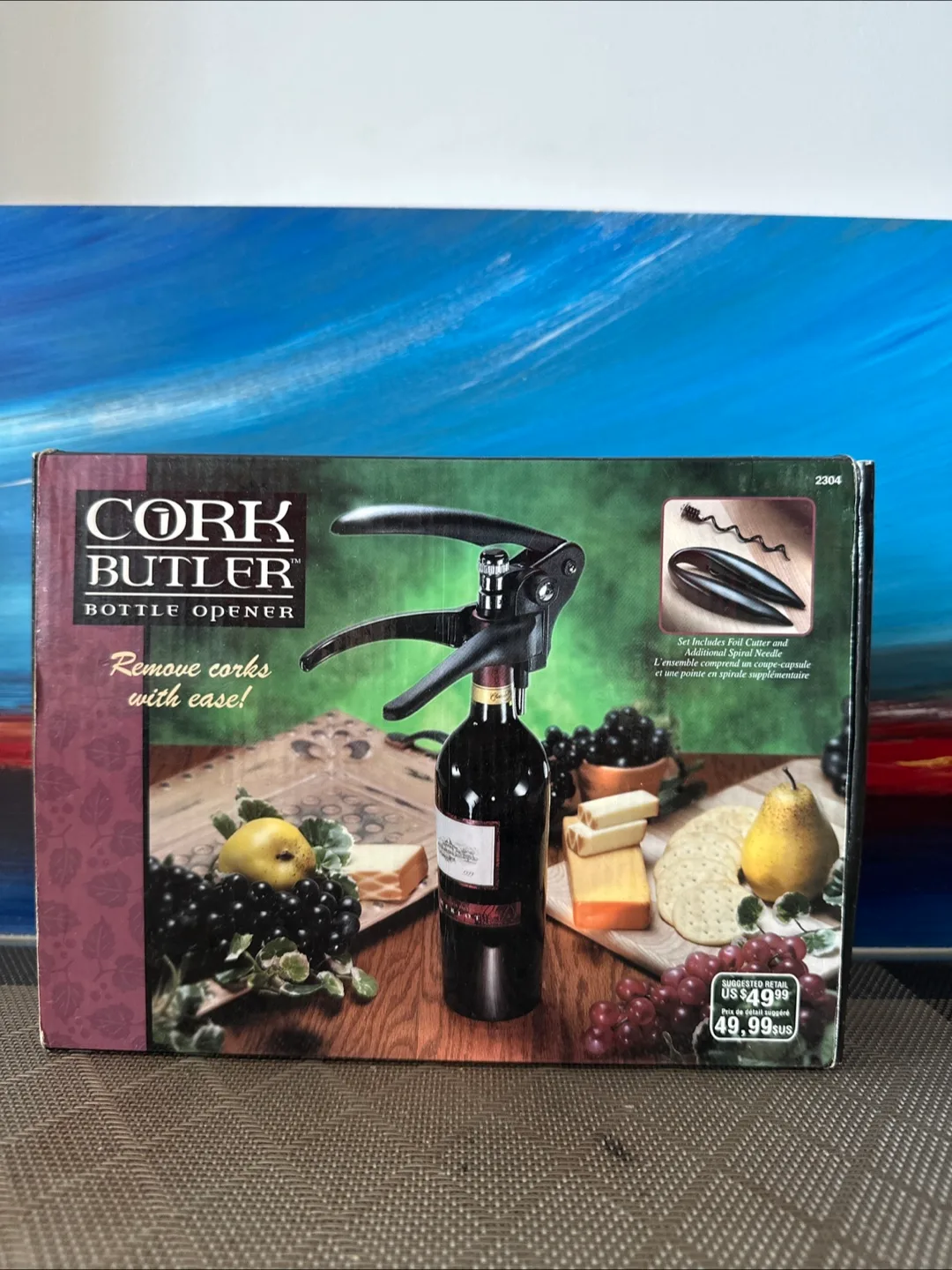 Cork Butler Bottle Opener Set - Like New! thumbnail