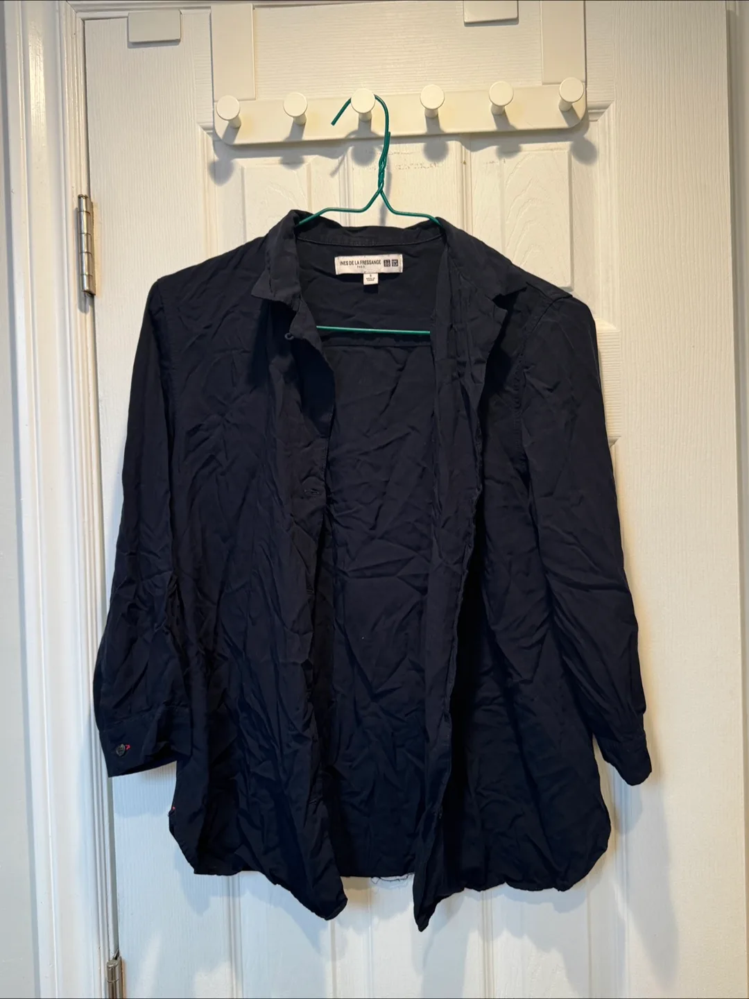 Uniqlo Ines de la Fressange Navy Blouse - Size Small thumbnail