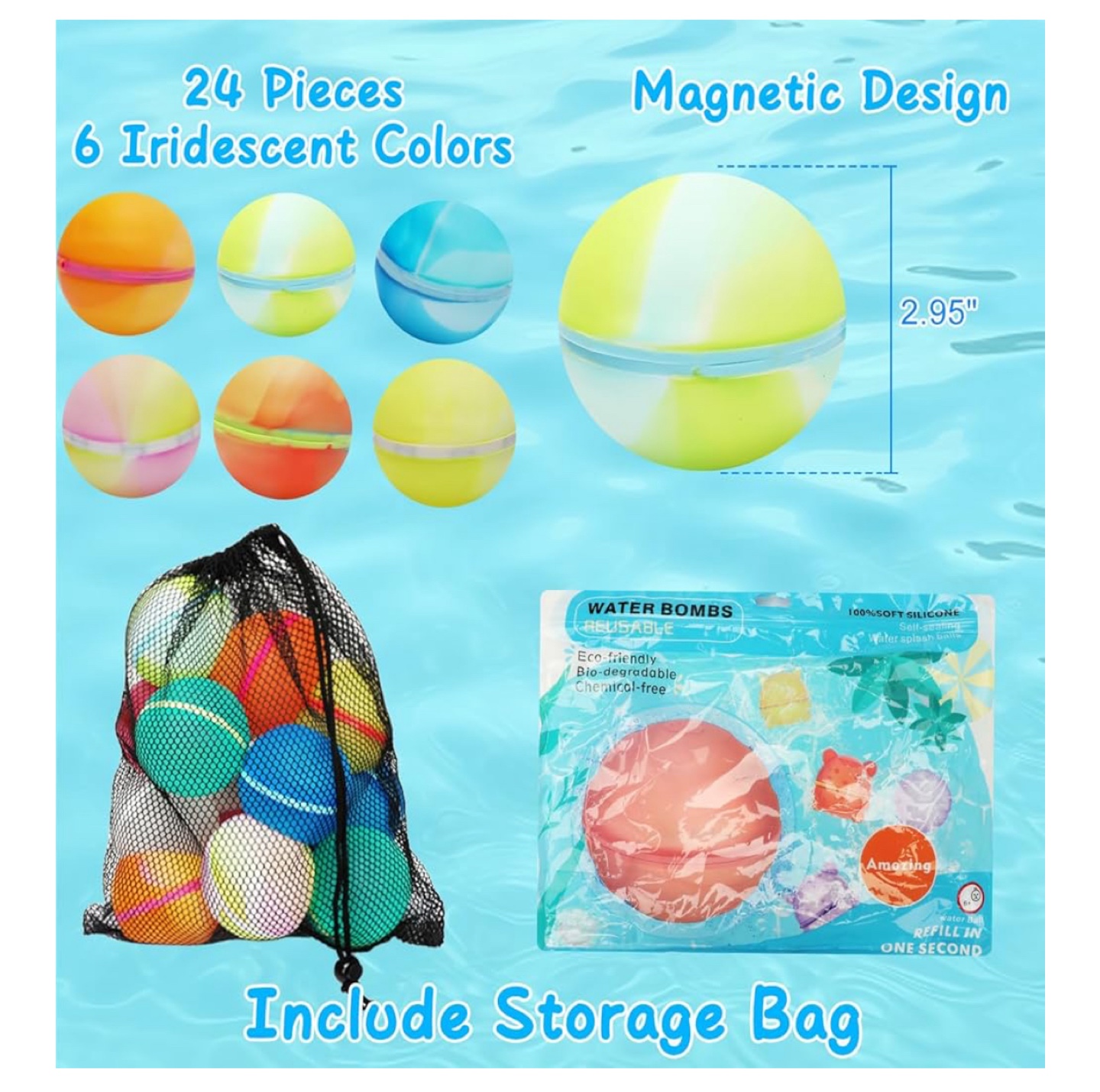 Reusable Water Balloons - 24 Pieces - photo 2