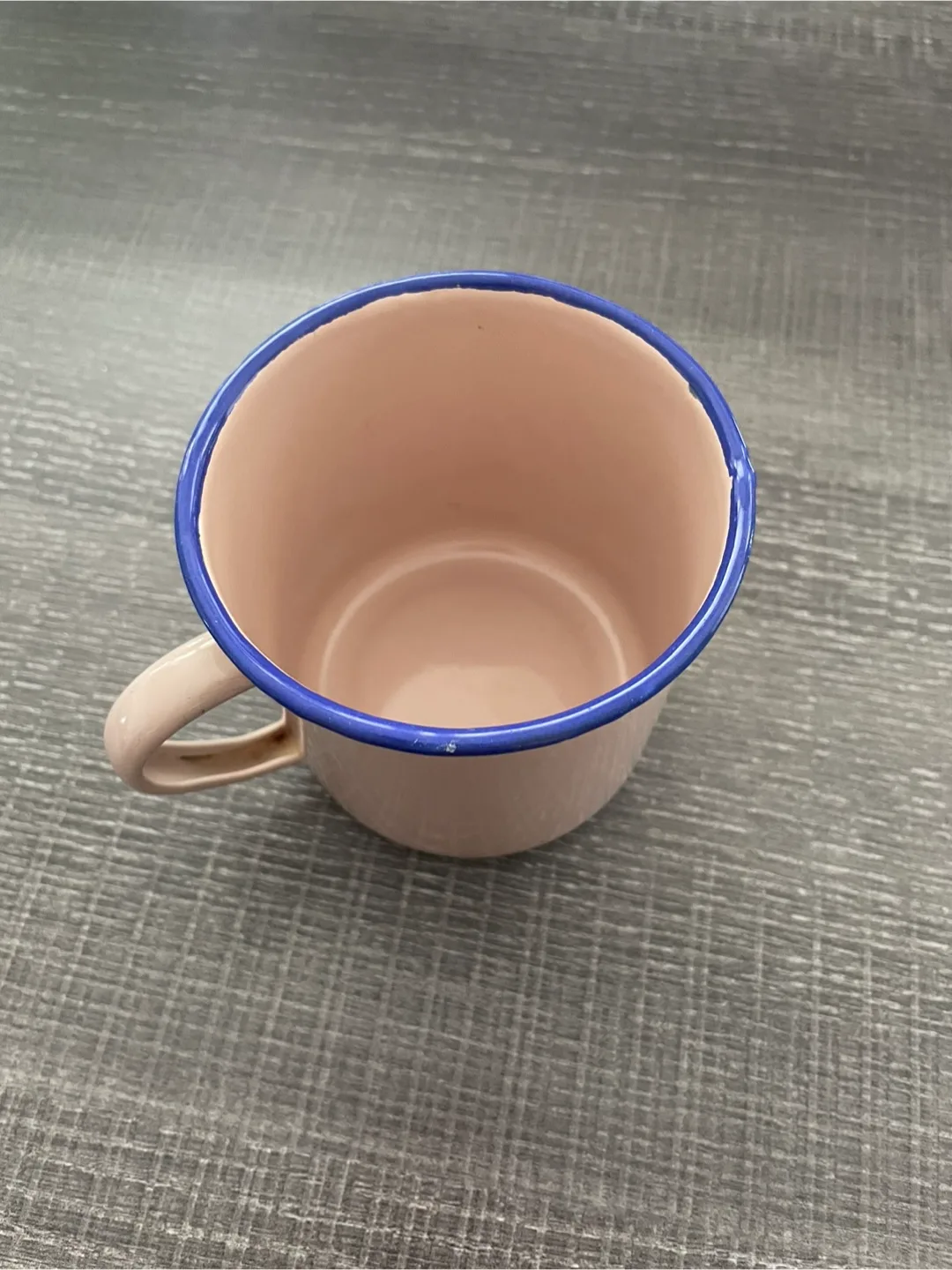 Pink Enamel Mug with Blue Trim image indicator(2)