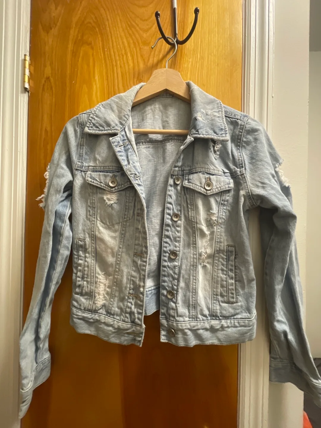 REWASH brand distressed Jean jacket thumbnail