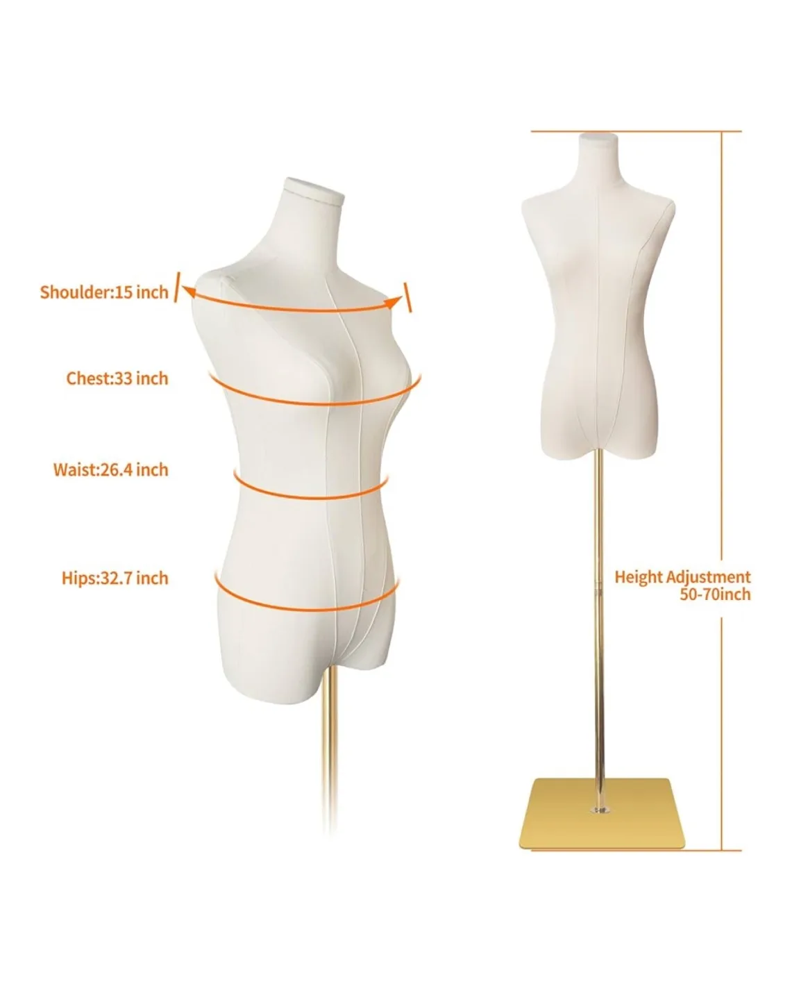 Adjustable Height Dress Form Mannequin image indicator(5)