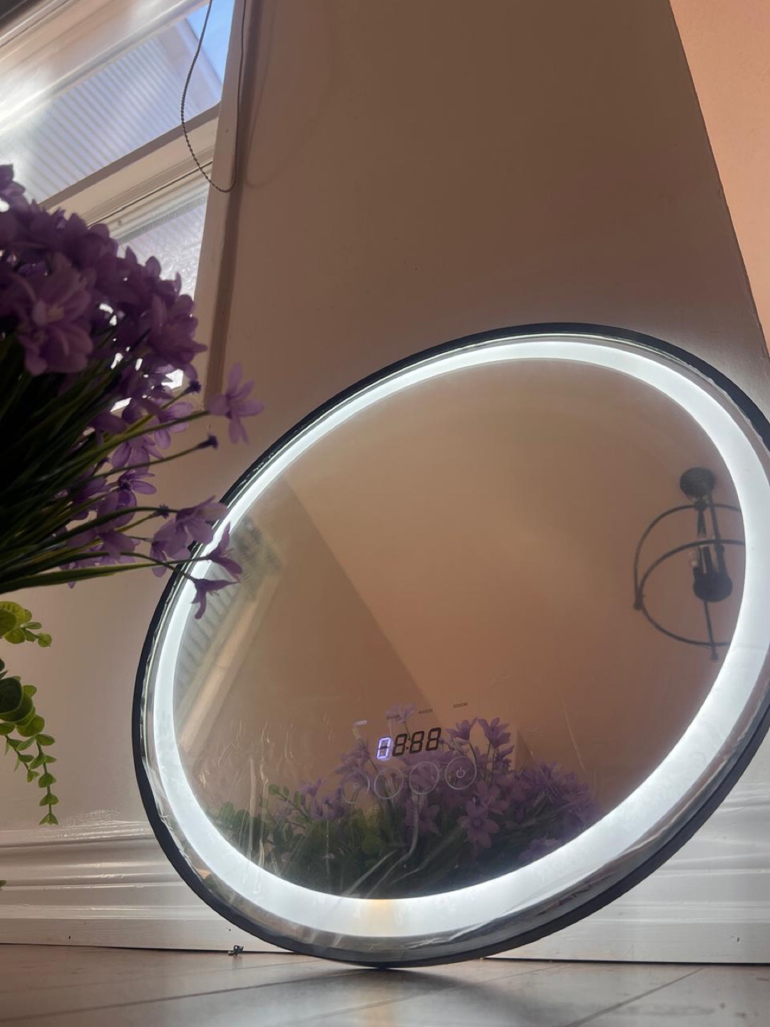 Black LED Bathroom Mirror - 22" x 22" - photo 3