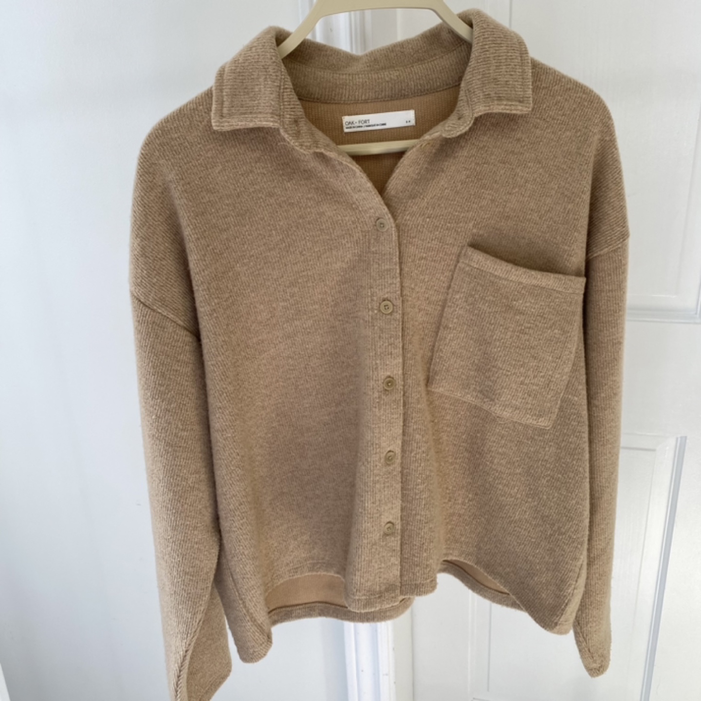 Oak + Fort Beige Button-Up Shirt - Size S - photo 3