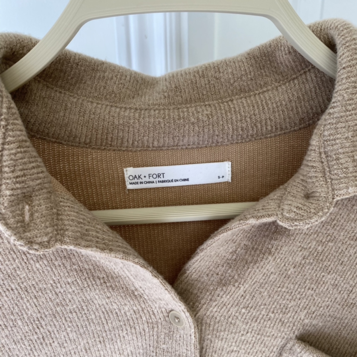 Oak + Fort Beige Button-Up Shirt - Size S - photo 2