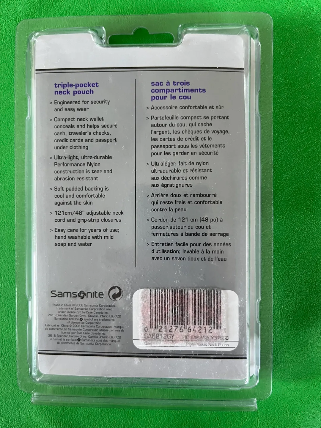 Samsonite Triple-Pocket Neck Pouch - New in Package! image indicator(3)