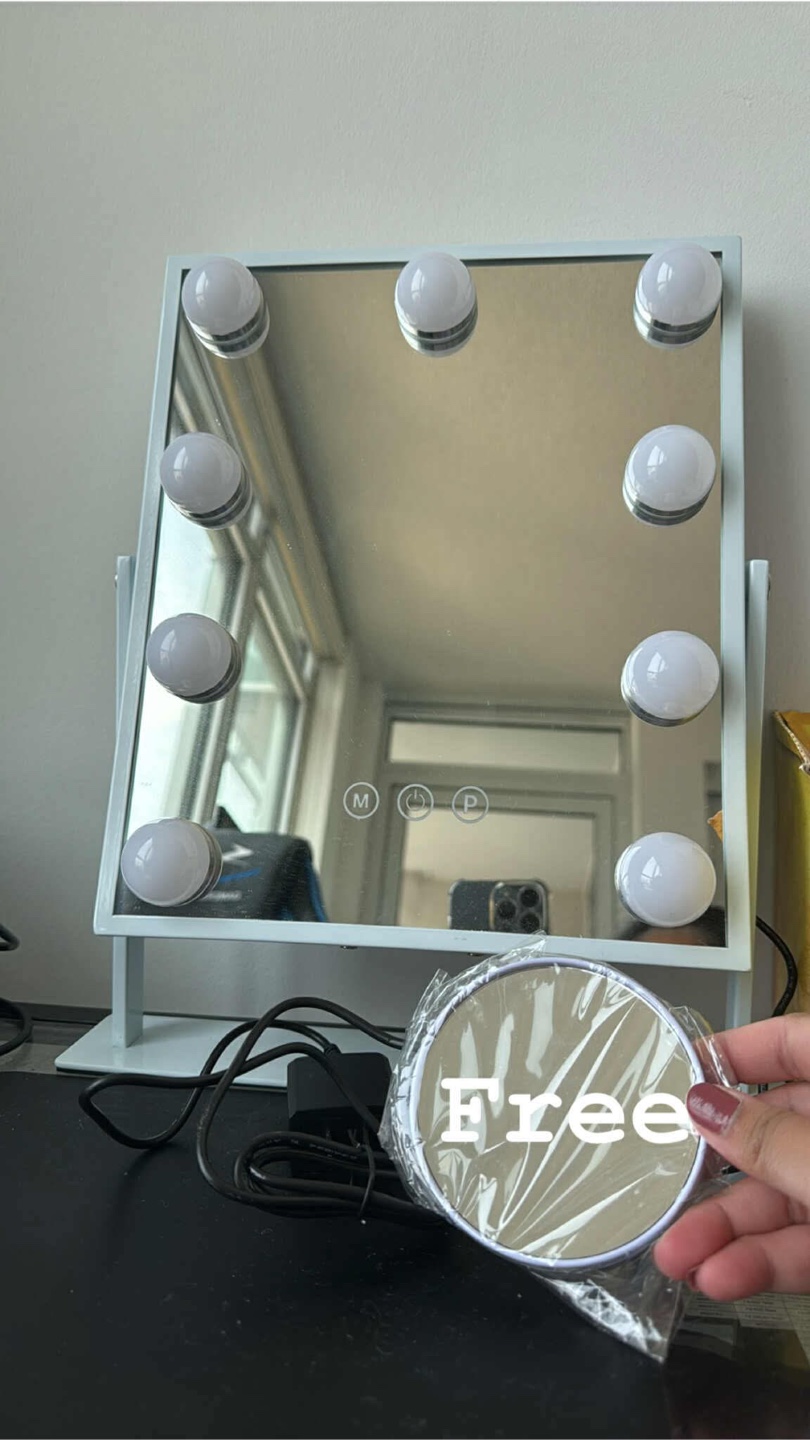 Vanity Mirror with Lights - White