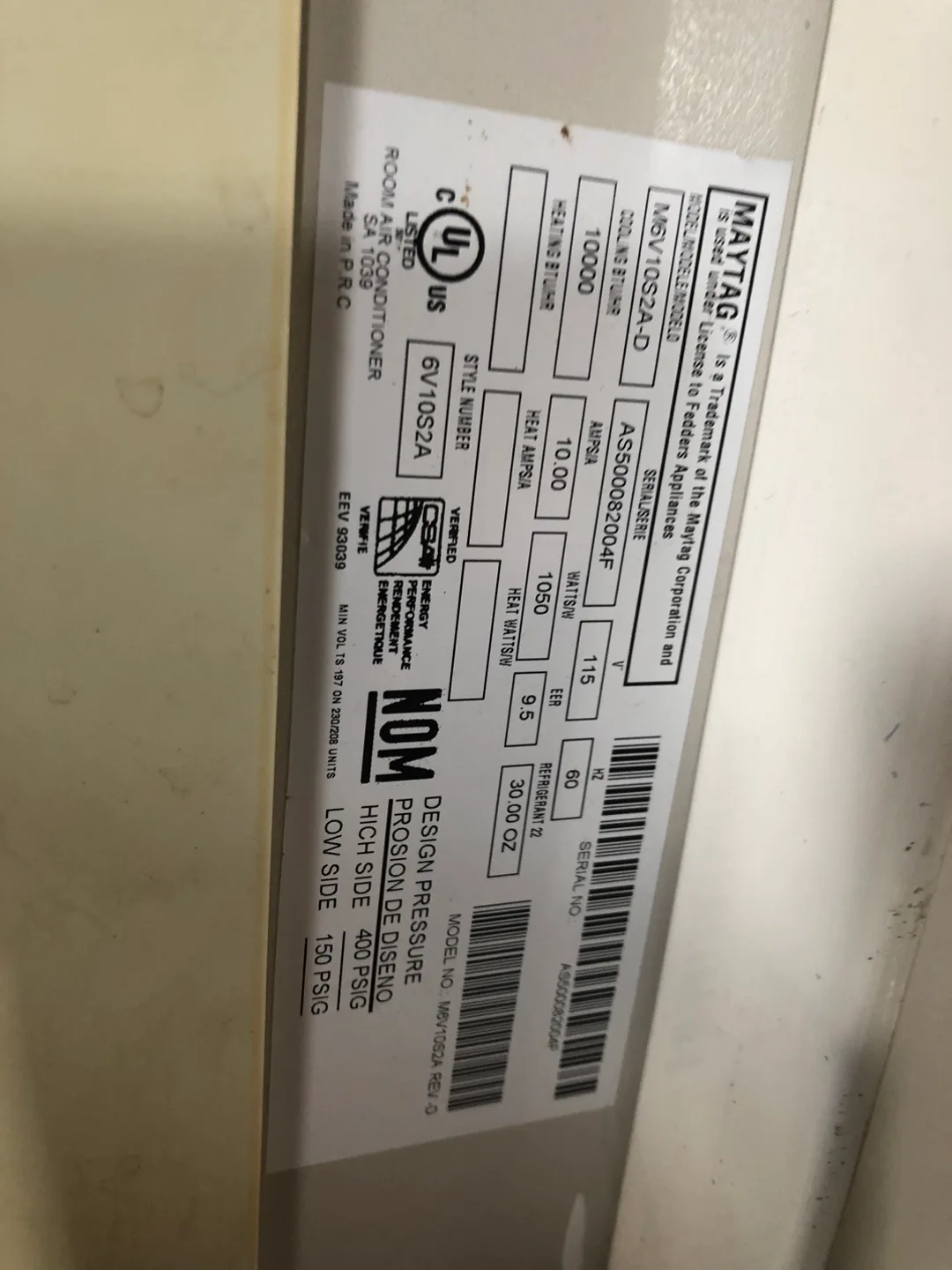 Maytag 10000 BTU Room Air Conditioner image indicator(3)