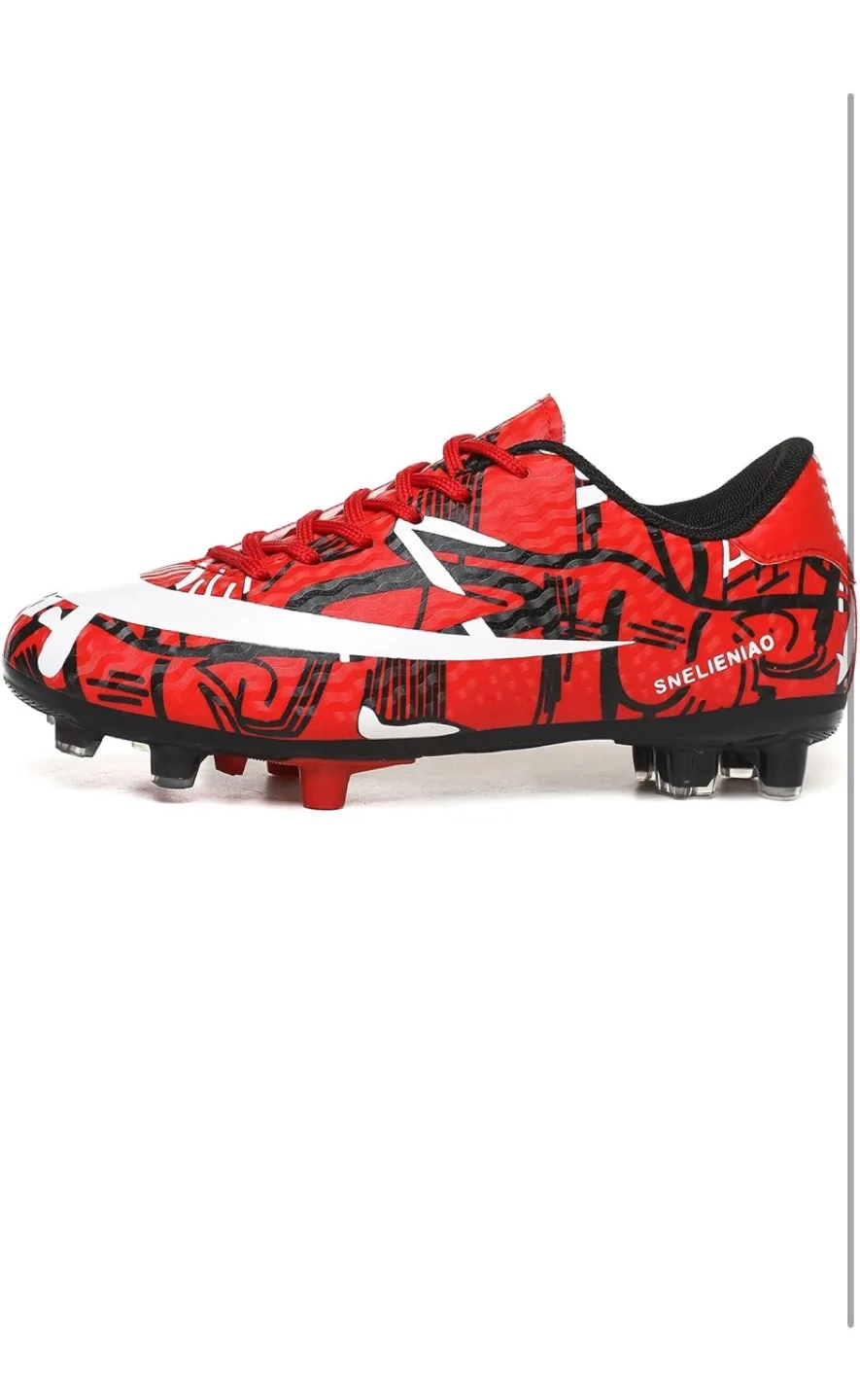 SNELIENIAO Red TF Soccer Cleats - Size 9 Women/7 Men image indicator(2)
