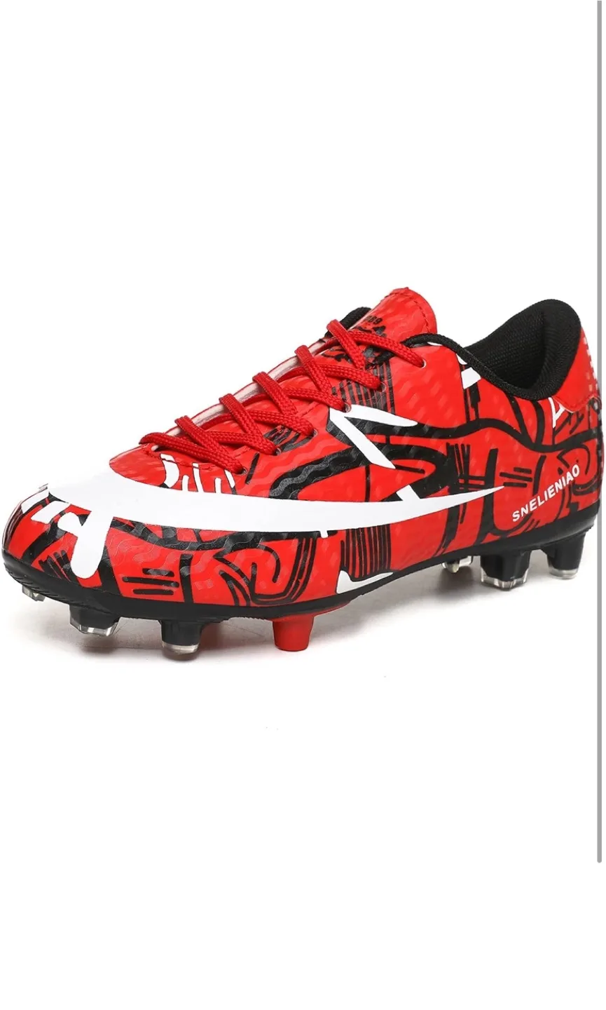 SNELIENIAO Red TF Soccer Cleats - Size 9 Women/7 Men image indicator(9)