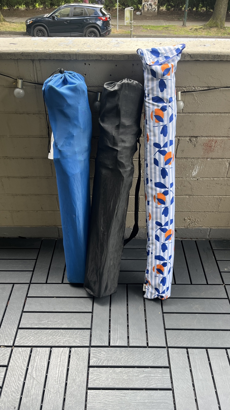 Indigo Outdoor Umbrella and Walmart Folding Camping Chairs - photo 5