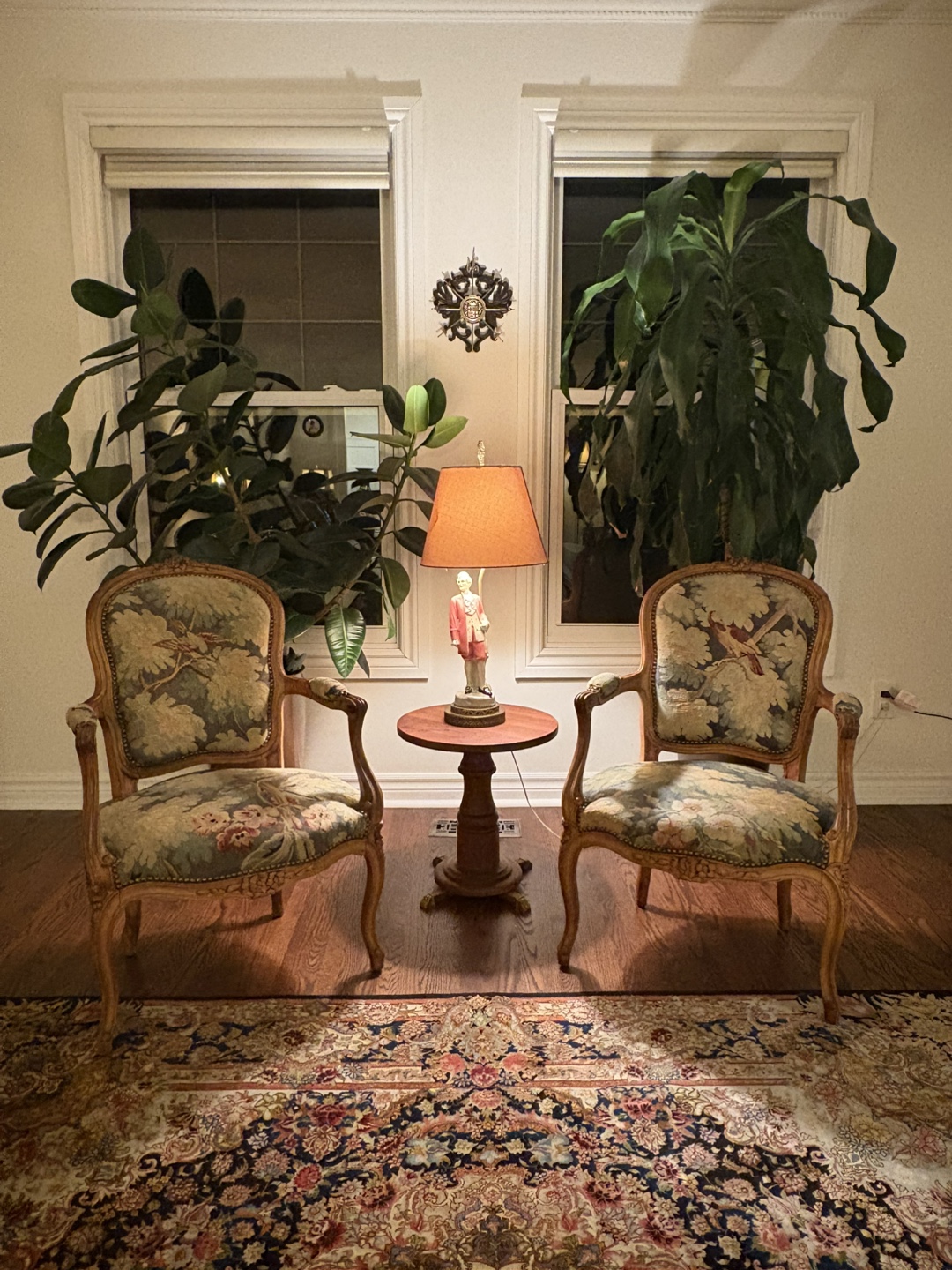Pair of French Hand Carved Louis XV Beechwood Armchairs