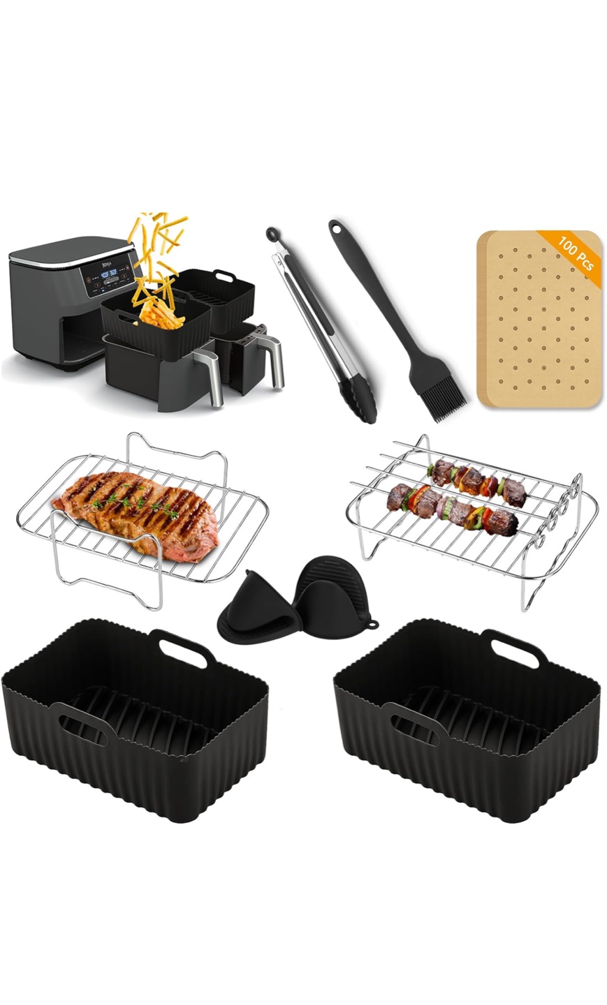 Ninja Dual Basket Air Fryer + Free Accessories (Like New) - photo 3