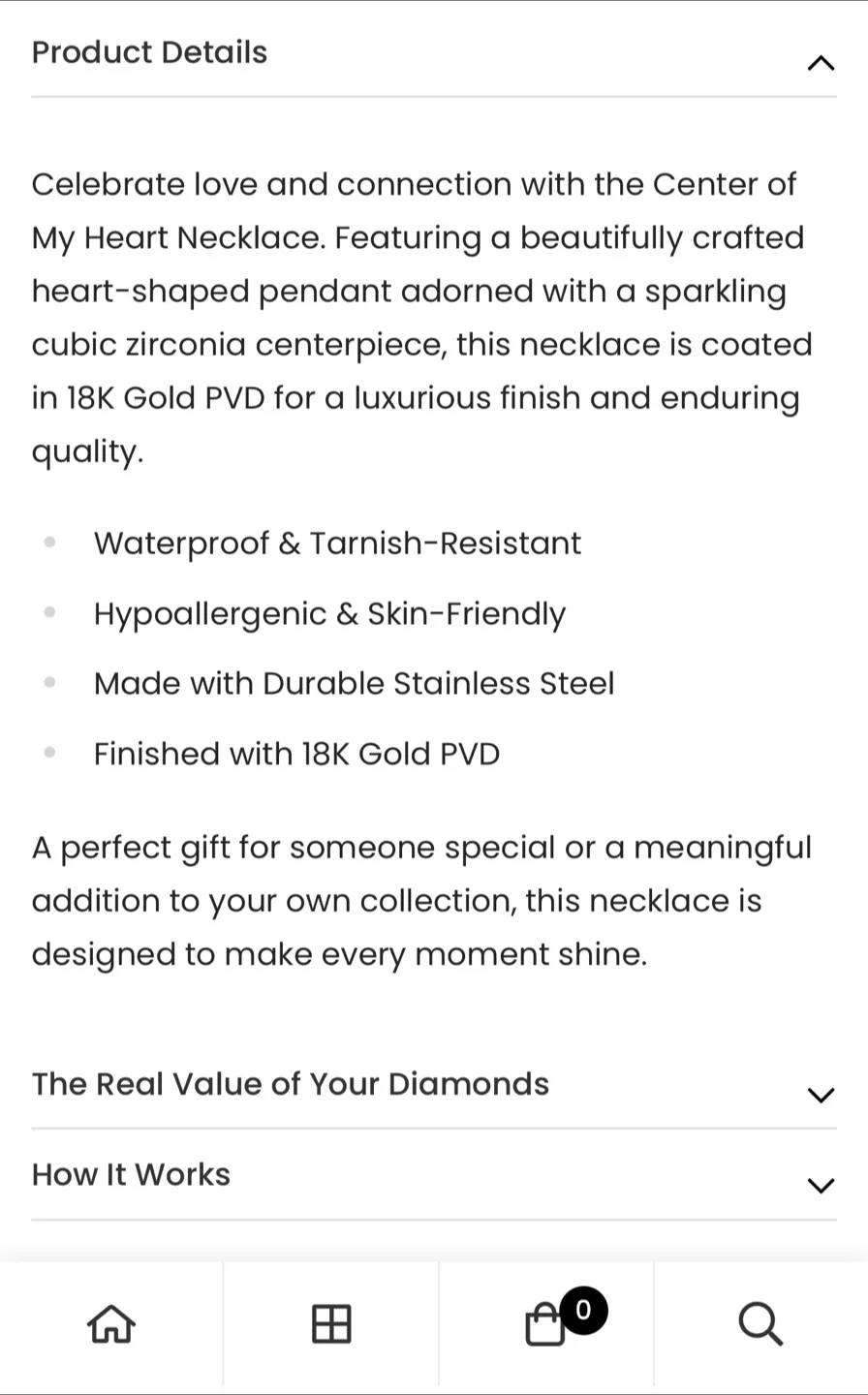 18K Gold PVD Center of My Heart Necklace image indicator(5)