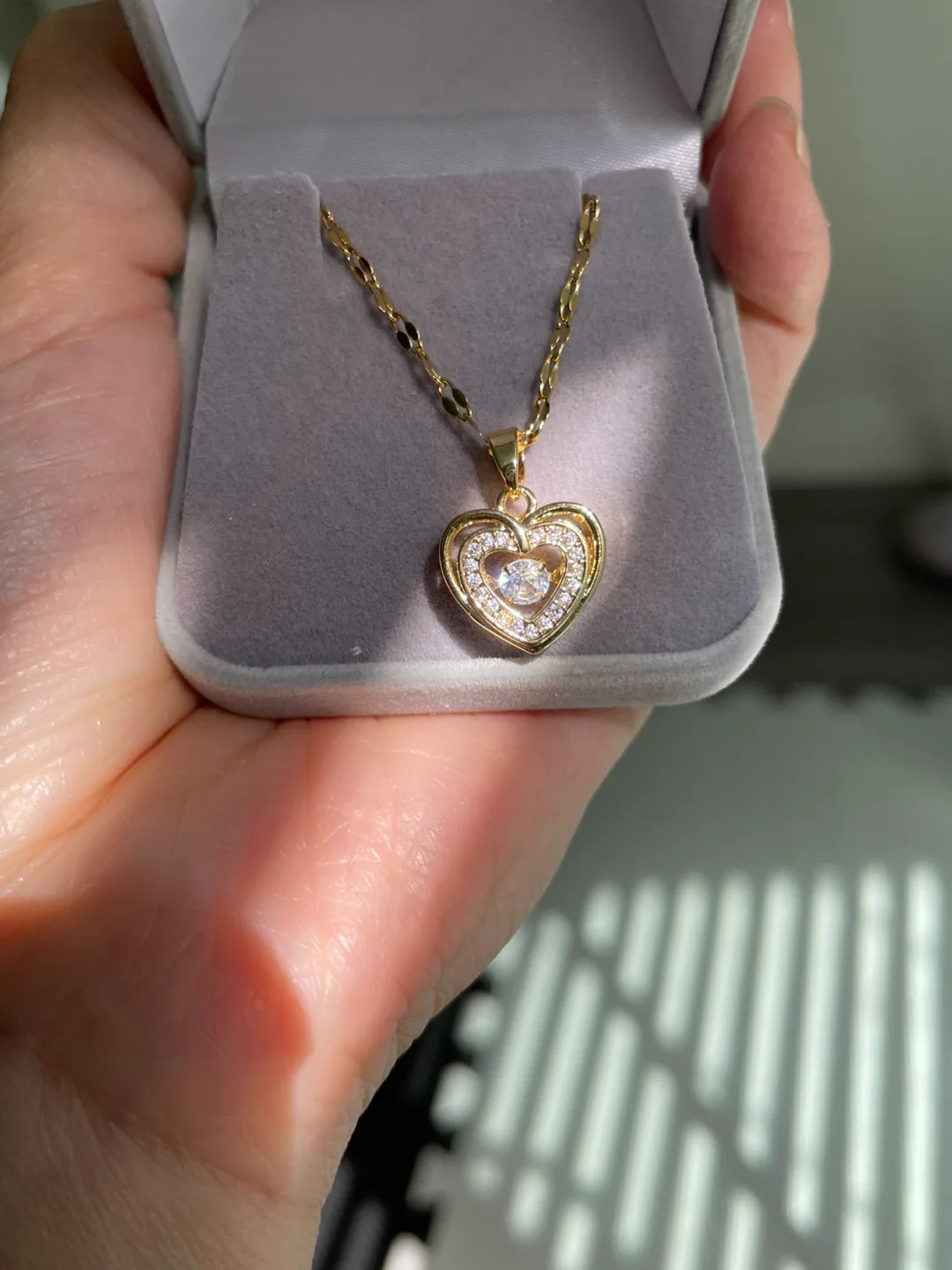 18K Gold PVD Center of My Heart Necklace thumbnail