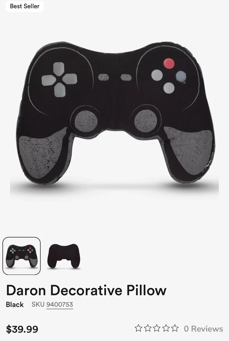 Black Canvas Bean Bag & Controller Pillow image indicator(2)