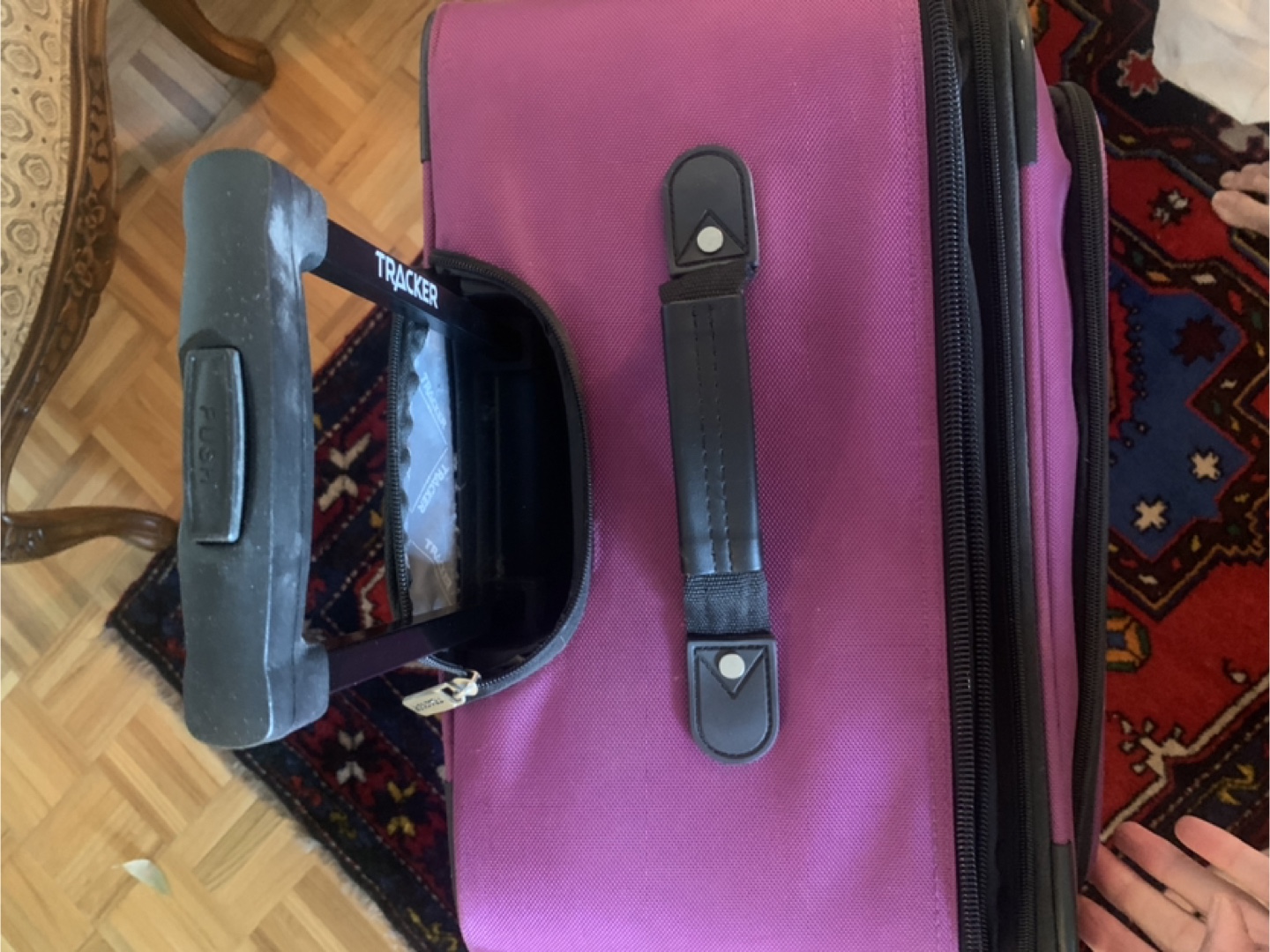 Tracker Purple Hardside Suitcase
