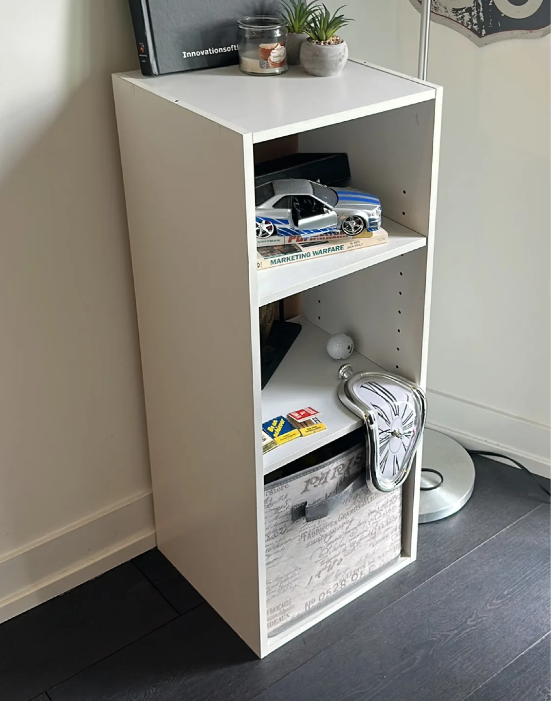 White Three Tier Shelf Unit