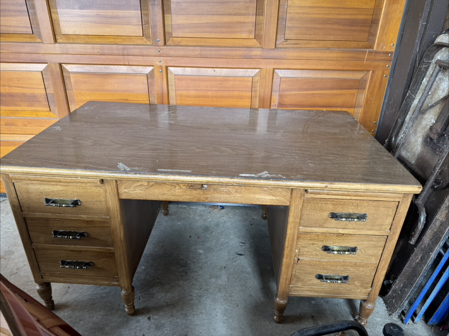Vintage Wooden Desk - photo 4