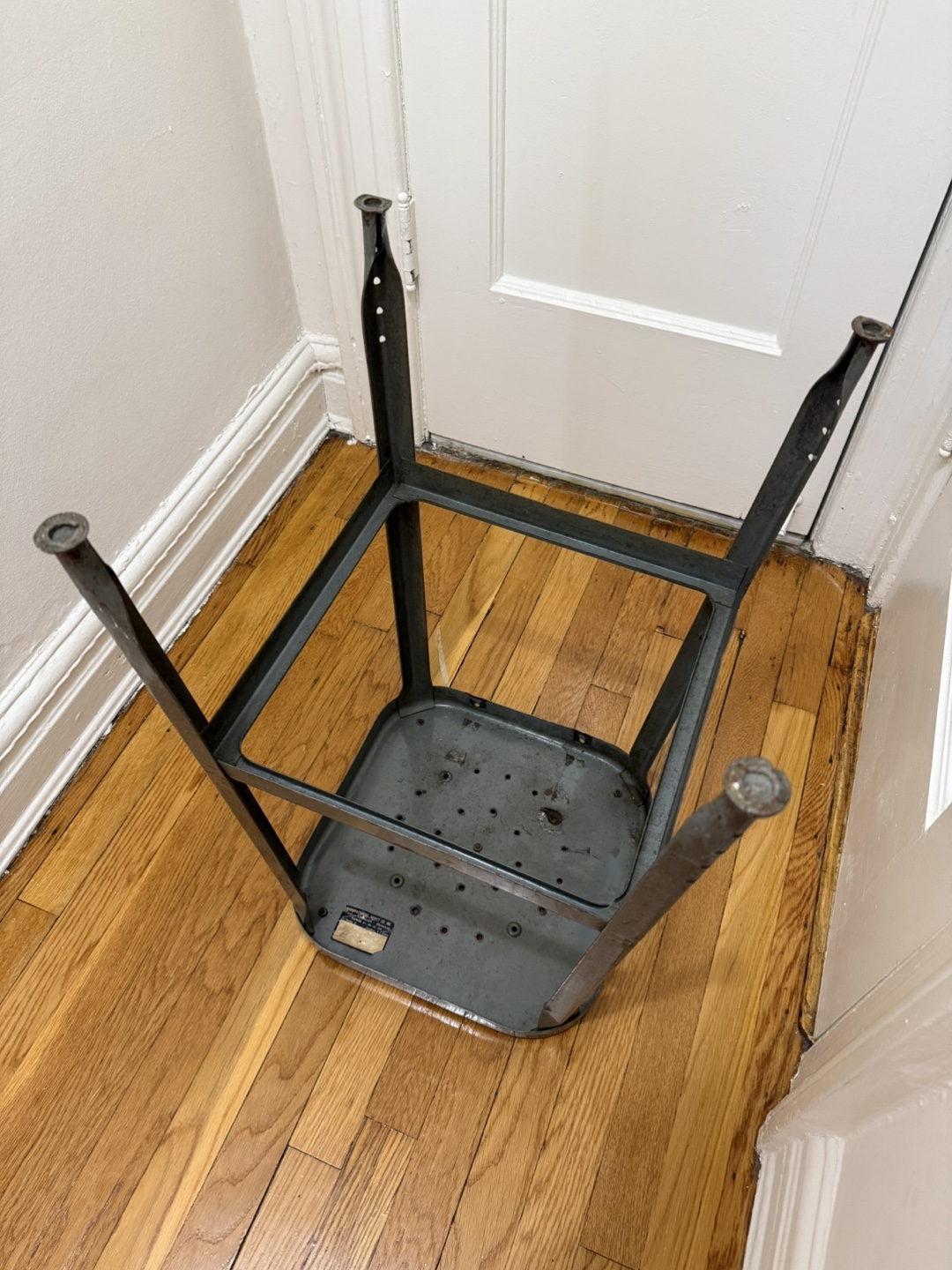 Vintage Industrial Metal Stool – $40 - photo 5